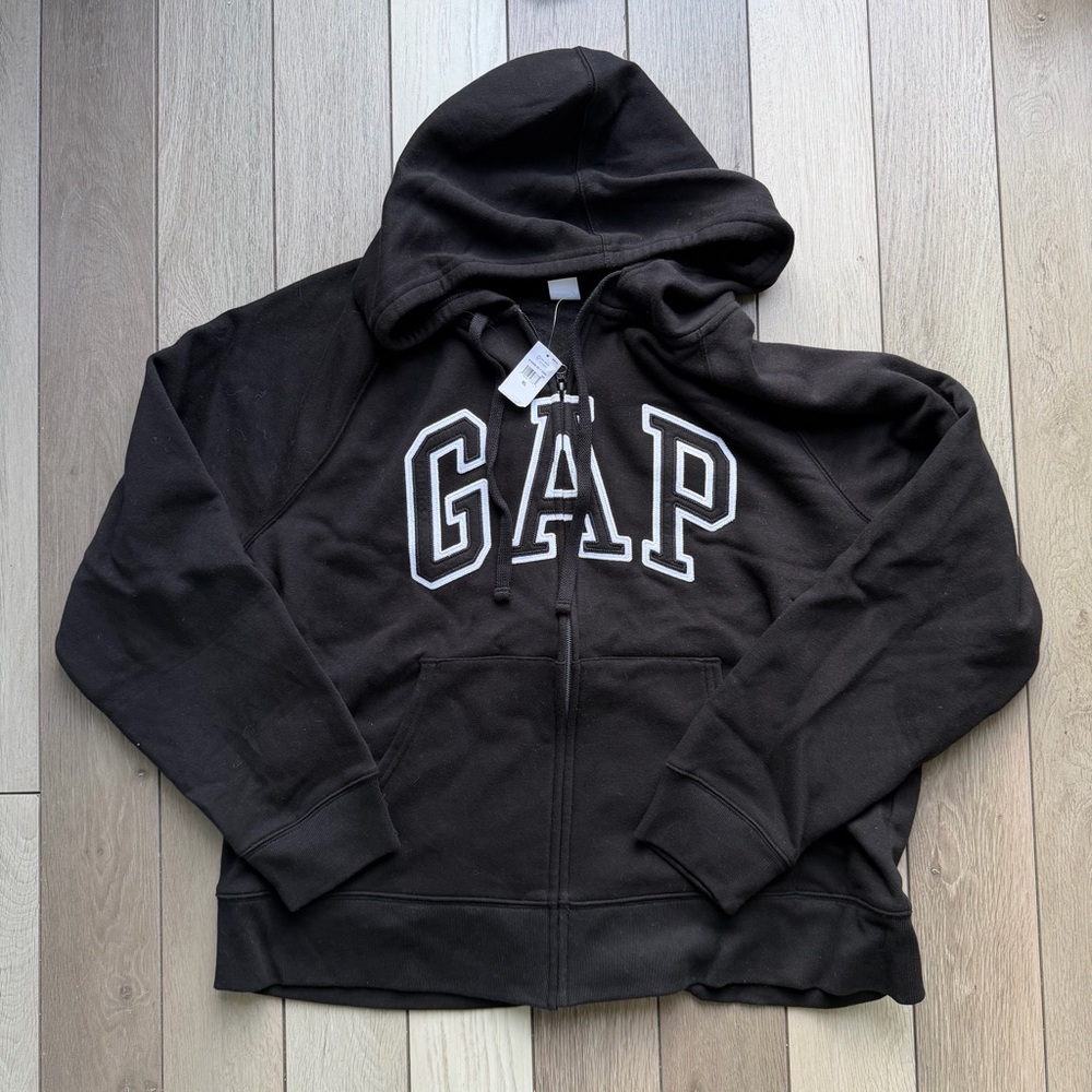 GAP Kids Black Zip-Up Hoodie